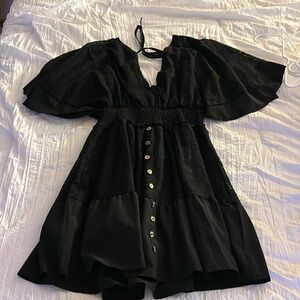 Short Sleeve Black Dress